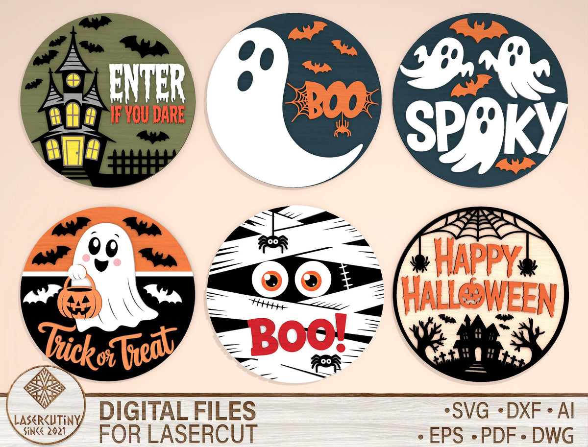 130+ Halloween Fall SVG Bundle Laser Cut Files