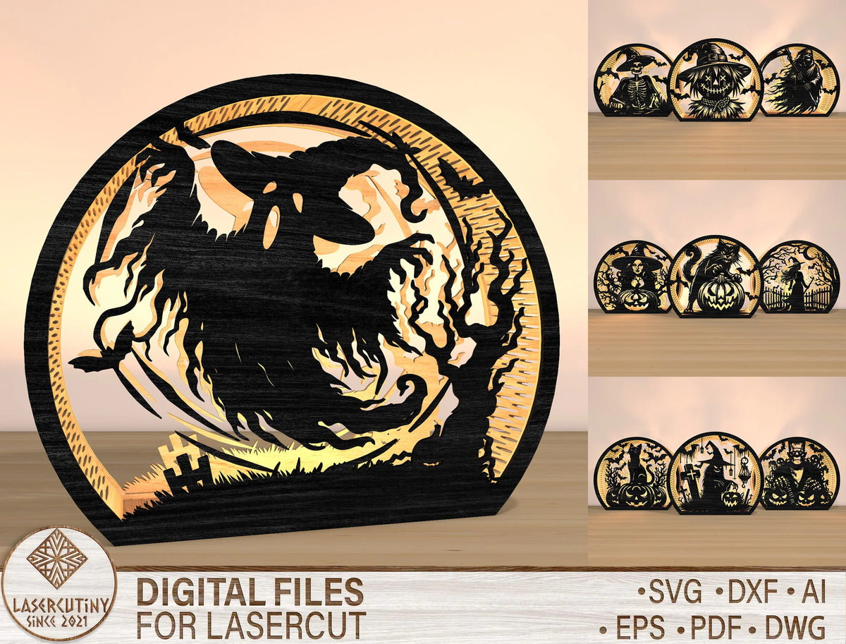 130+ Halloween Fall SVG Bundle Laser Cut Files