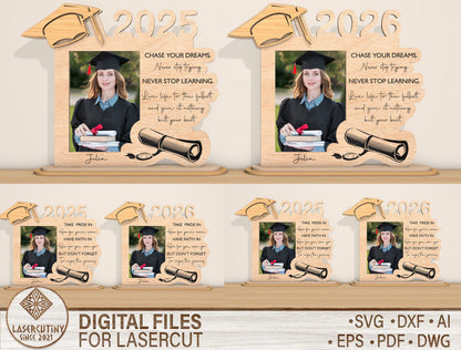Graduation Photo Frame SVG Laser Cut File for Glowforge and xTool
