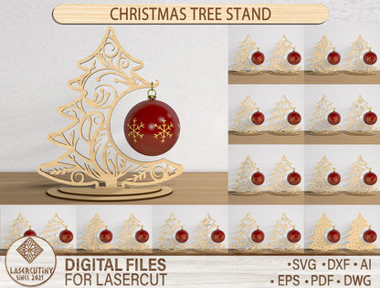 Christmas Ornament Display Stand SVG Bundle 22 Laser Cut Designs
