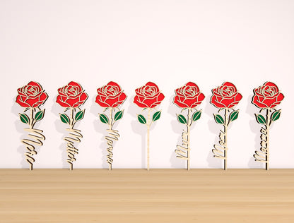 Rose Flower Box SVG Bundle 4 Boxes 15 Roses for Glowforge and xTool