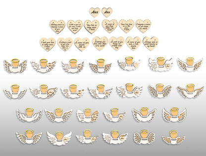 Personalized Angel Memorial Ornament SVG Bundle for Glowforge and xTool