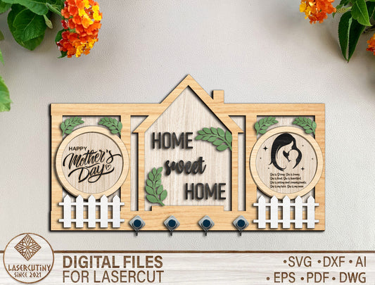 Round Wooden Sign SVG Bundle Laser Cut File for Glowforge
