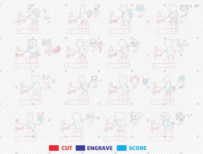 Animal Toilet Holder SVG Bundle for Glowforge, xTool, or LightBurn