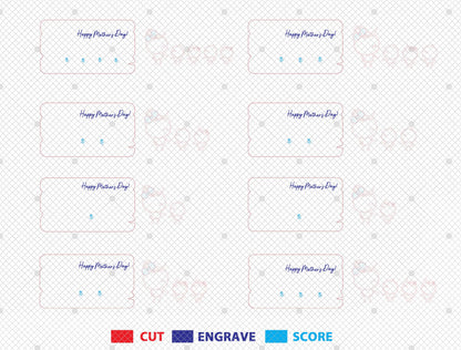 Cute Family Mom Sign SVG Bundle Cartoon for xTool and LightBurn