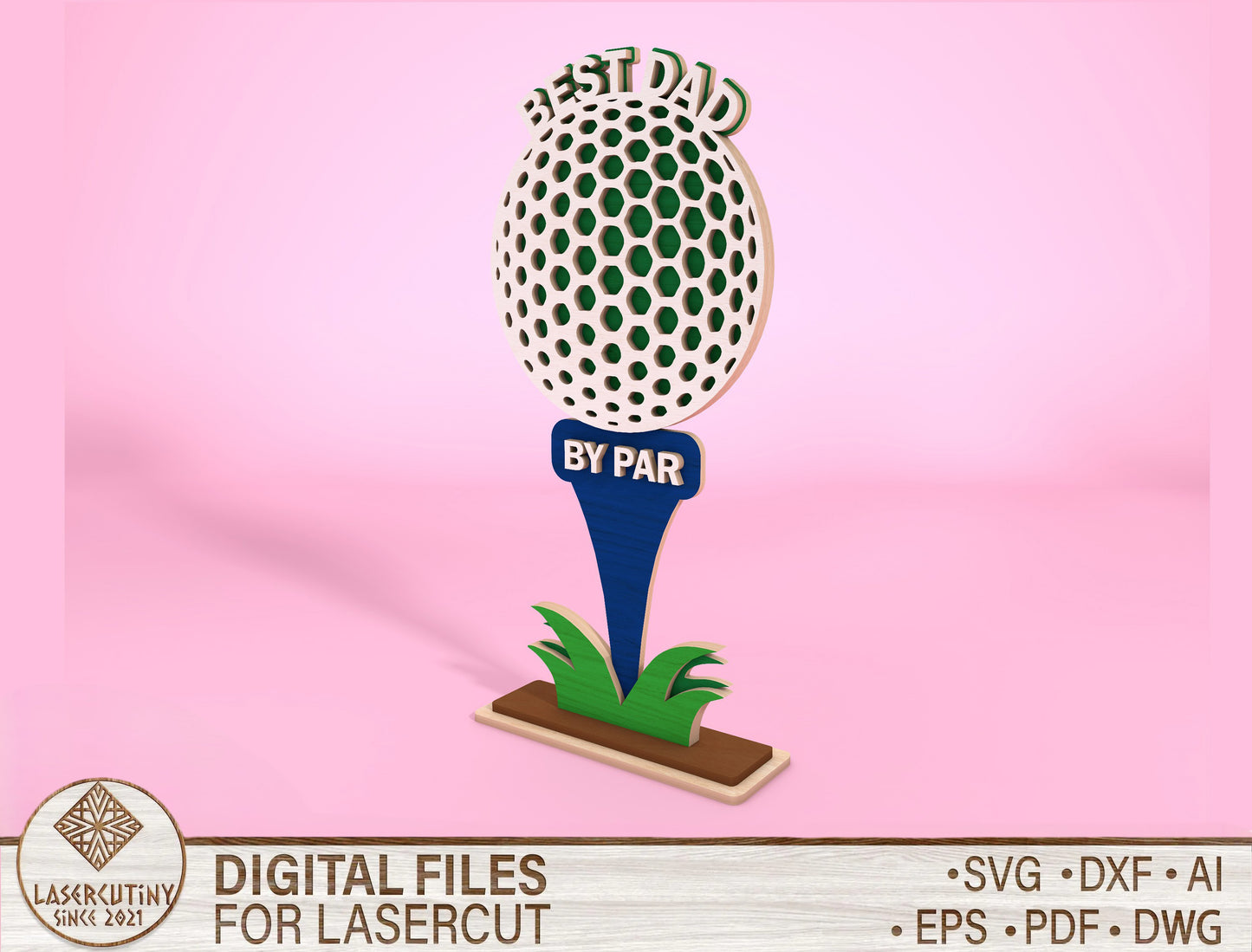 Golf Grandpa Sign SVG Laser Cut File for Glowforge and LightBurn