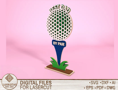 Golf Grandpa Sign SVG Laser Cut File for Glowforge and LightBurn