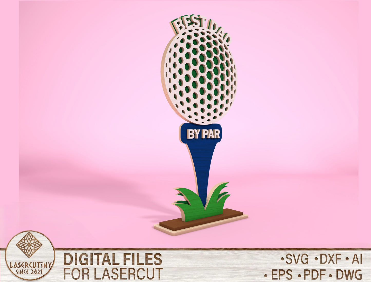 Golf Grandpa Sign SVG Laser Cut File for Glowforge and LightBurn