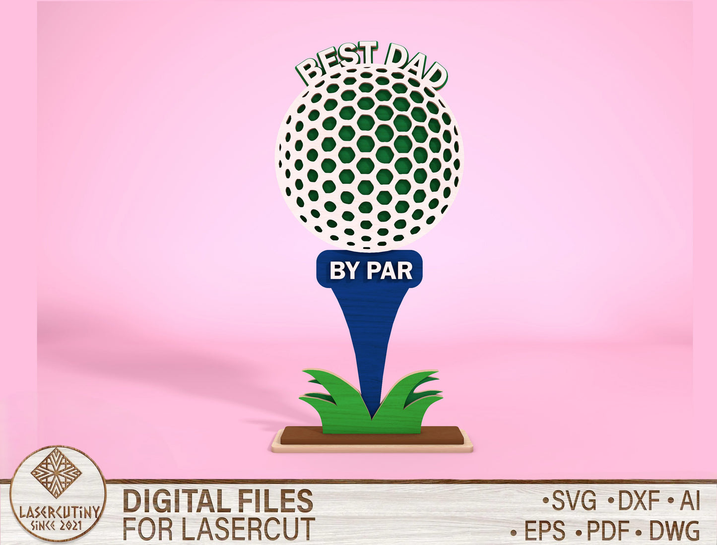 Golf Grandpa Sign SVG Laser Cut File for Glowforge and LightBurn