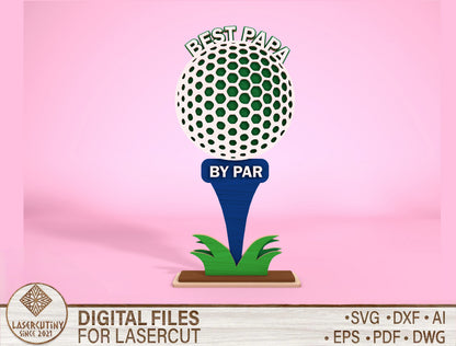 Golf Grandpa Sign SVG Laser Cut File for Glowforge and LightBurn
