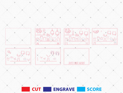 Just One More Plant Shelf SVG Multilayer Laser Cut File for Glowforge