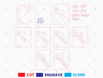 Dad Holding Hands Sign SVG for Glowforge and xTool
