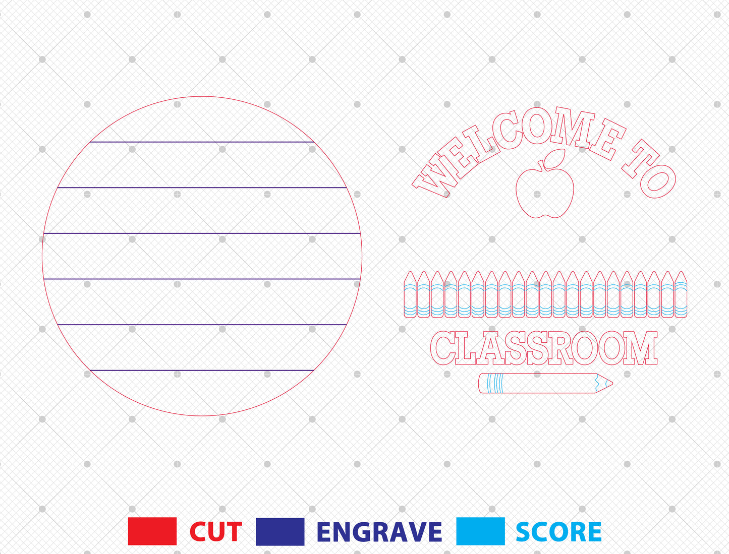 Personalized Classroom Door Sign SVG Laser Cut File for xTool Users