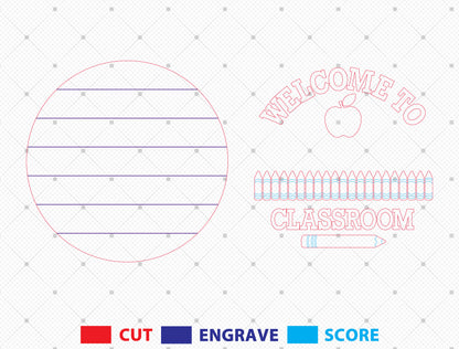 Personalized Classroom Door Sign SVG Laser Cut File for xTool Users