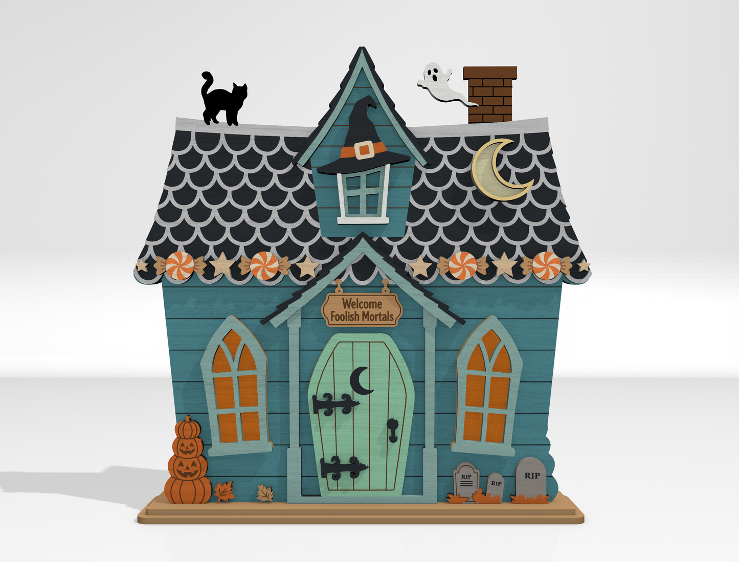 Halloween Shelf Sitter SVG Bundle for Glowforge xTool LightBurn 5 Designs