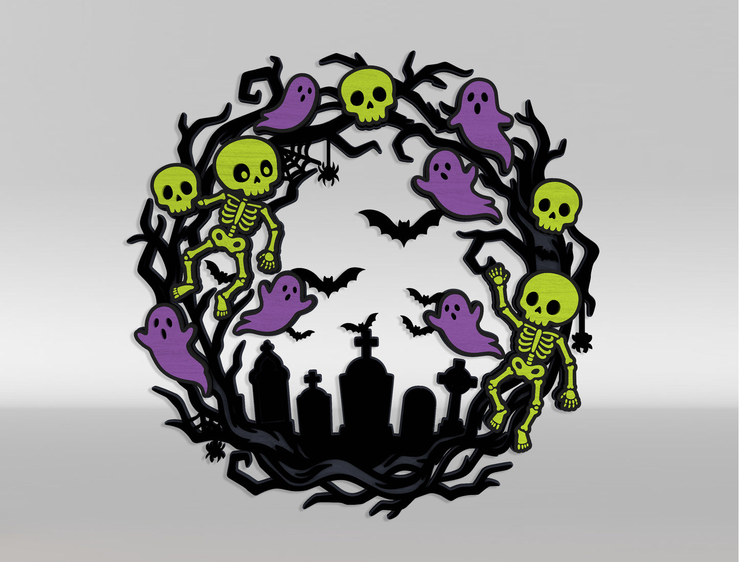 Halloween Door Sign SVG Bundle for Glowforge xTool LightBurn 10 Designs