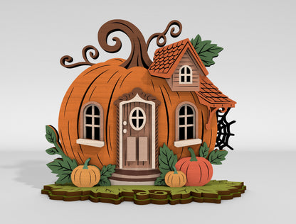 Pumpkin Village Welcome Home Tabletop Decor SVG - view 6