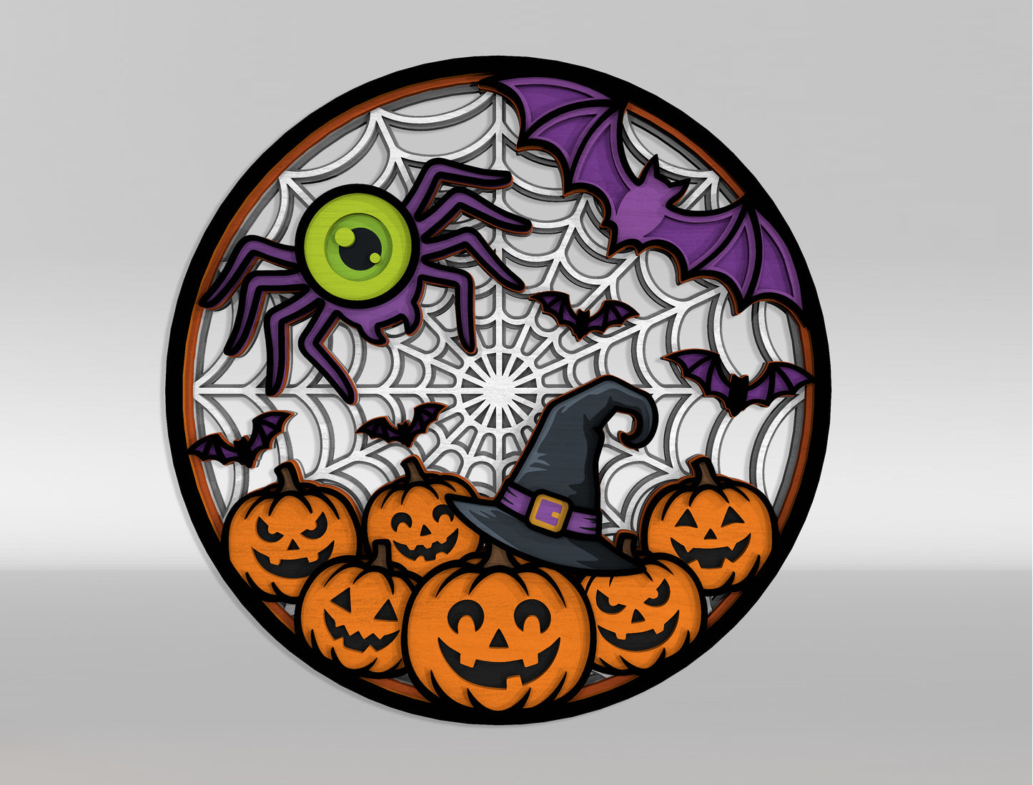 Halloween Door Sign SVG Bundle for Glowforge xTool LightBurn 10 Designs