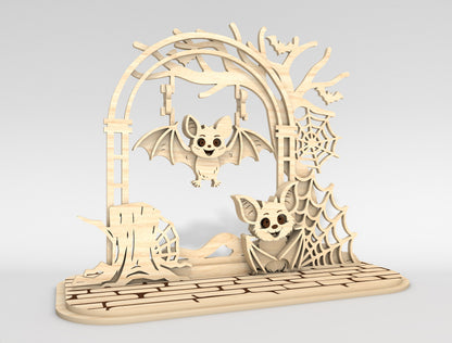 Haunted Archway Bat Tabletop Decor SVG - view 4