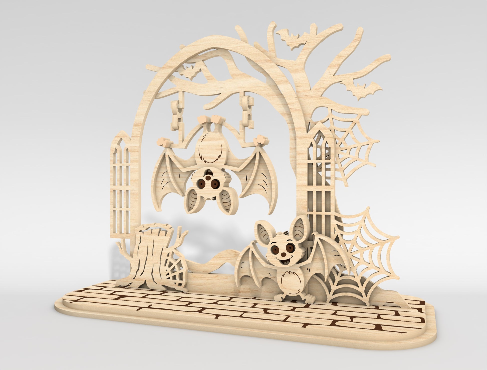 Haunted Archway Bat Tabletop Decor SVG - view 6
