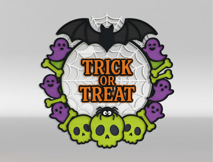 Halloween Door Sign SVG Bundle for Glowforge xTool LightBurn 10 Designs