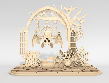 Haunted Archway Bat Tabletop Decor SVG - view 2
