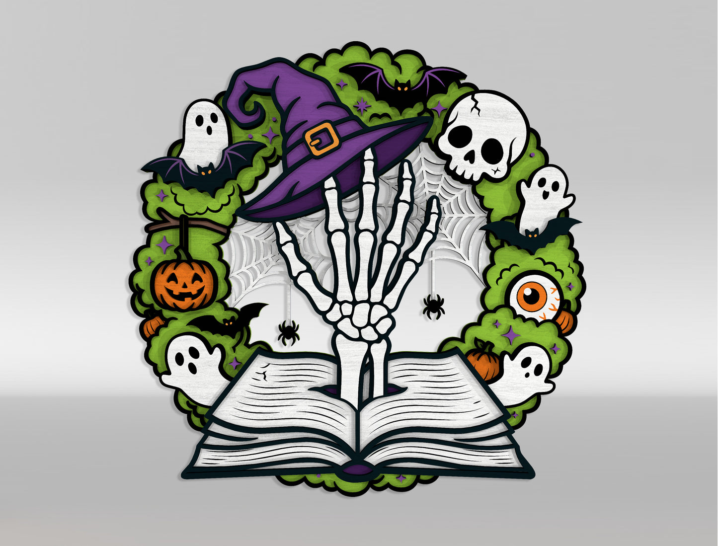 Halloween Door Sign SVG Bundle for Glowforge xTool LightBurn 10 Designs
