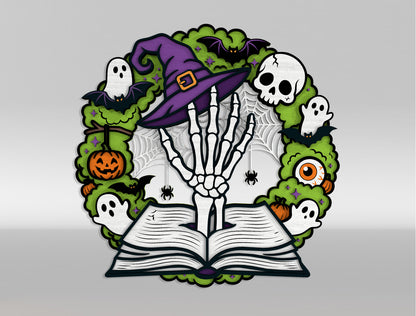 Halloween Door Sign SVG Bundle for Glowforge xTool LightBurn 10 Designs