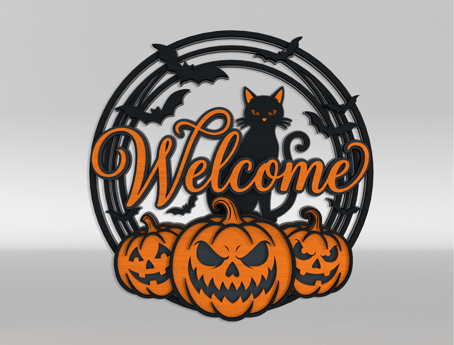 Halloween Door Sign SVG Bundle for Glowforge xTool LightBurn 10 Designs