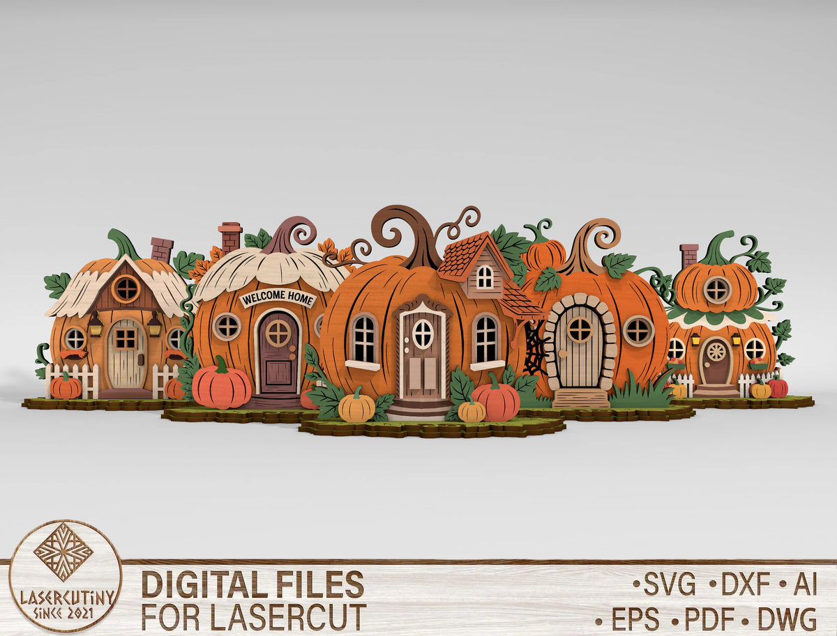 130+ Halloween Fall SVG Bundle Laser Cut Files