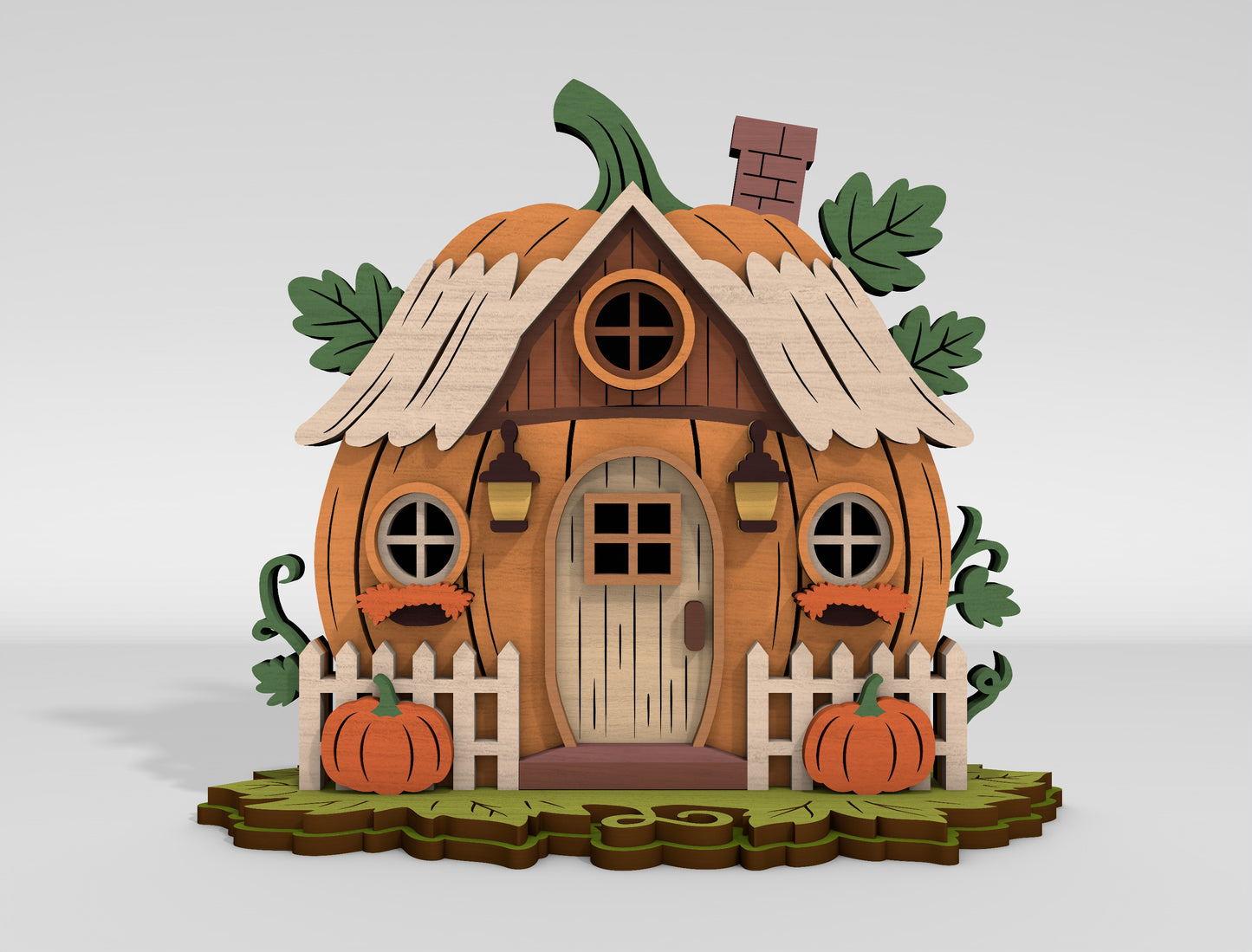 Pumpkin Village Welcome Home Tabletop Decor SVG - view 3