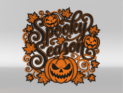 Halloween Door Sign SVG Bundle for Glowforge xTool LightBurn 10 Designs