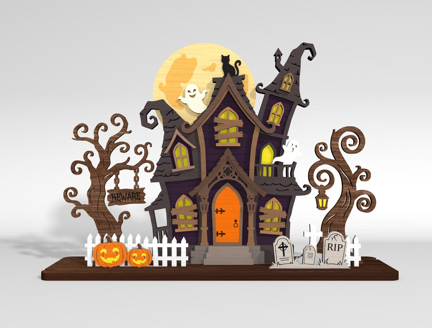 Halloween Shelf Sitter SVG Bundle for Glowforge xTool LightBurn 6 Designs