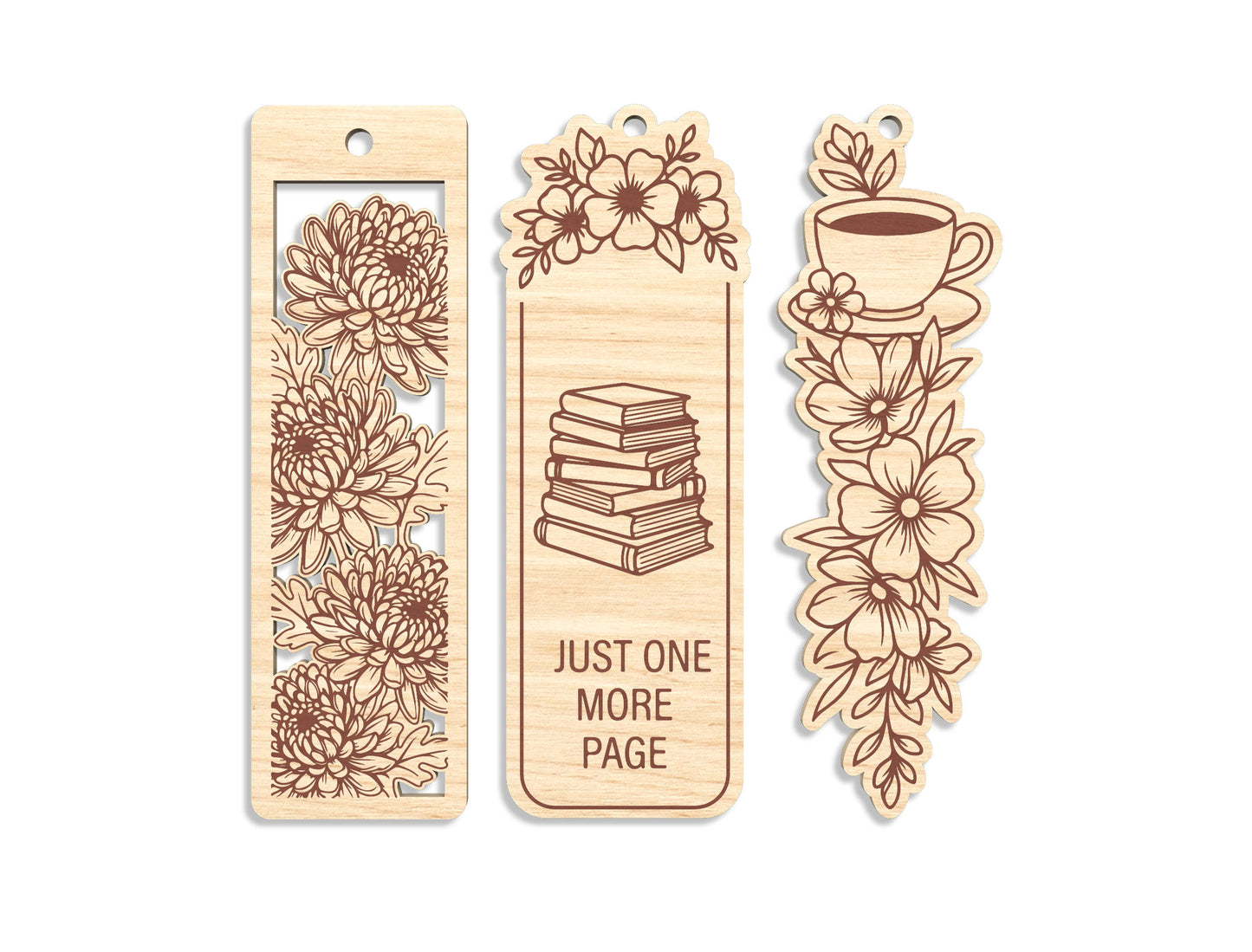 Floral Bookmark SVG Bundle 25 Designs for xTool and Glowforge