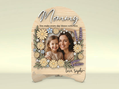 Personalized Nana Grandma Mom Floral Photo Frame SVG Bundle for xTool and Glowforge