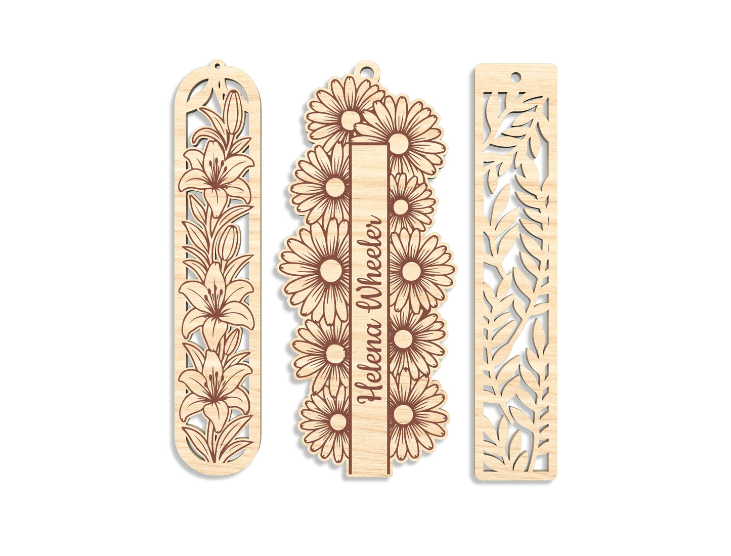 Floral Bookmark SVG Bundle 25 Designs for xTool and Glowforge