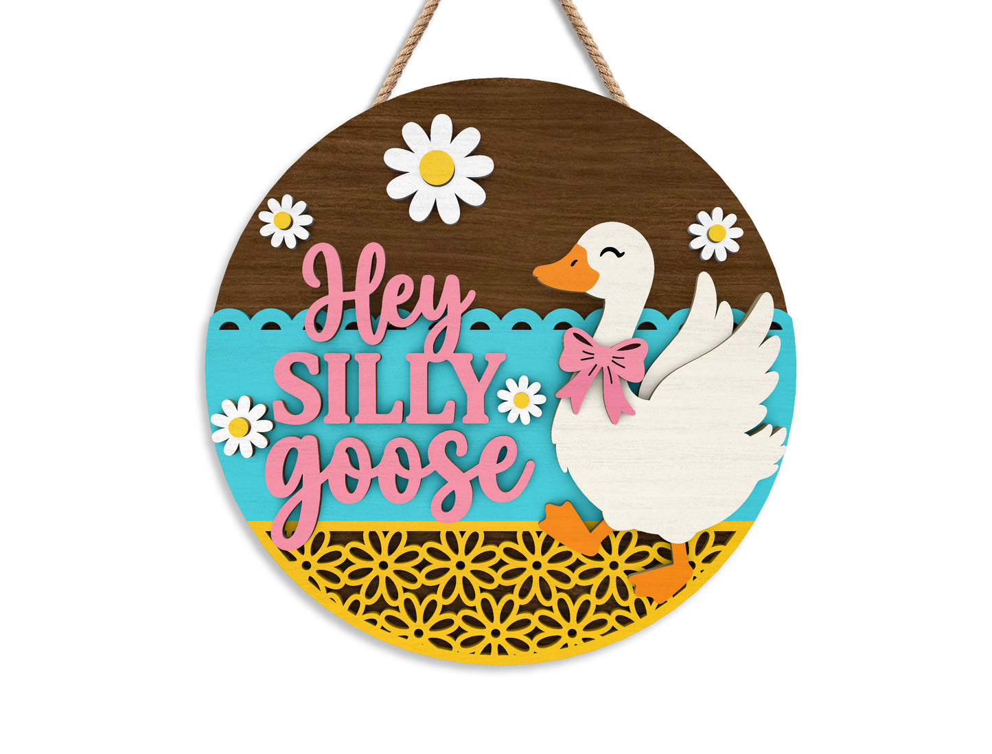 Goose Door Hanger SVG Laser Cut File for xTool and Glowforge