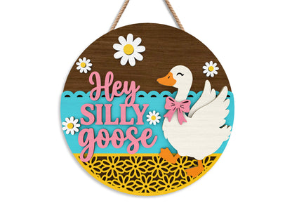 Goose Door Hanger SVG Laser Cut File for xTool and Glowforge
