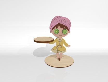 Spa Girl Makeup Tray SVG Bundle for Glowforge, xTool, or LightBurn