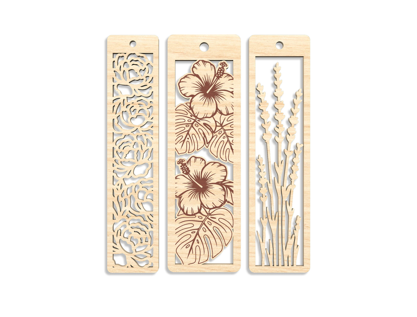 Floral Bookmark SVG Bundle 25 Designs for xTool and Glowforge