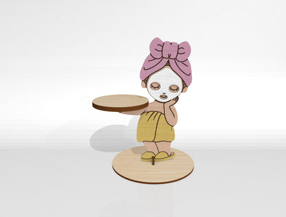 Spa Girl Makeup Tray SVG Bundle for Glowforge, xTool, or LightBurn