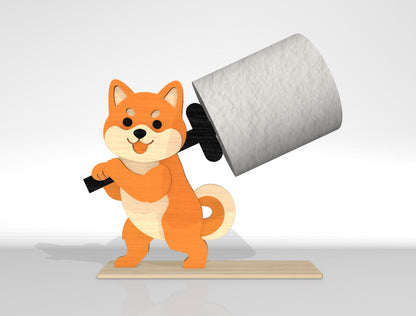 Animal Toilet Roll Holder SVG Bundle Laser Cut File for Glowforge and LightBurn