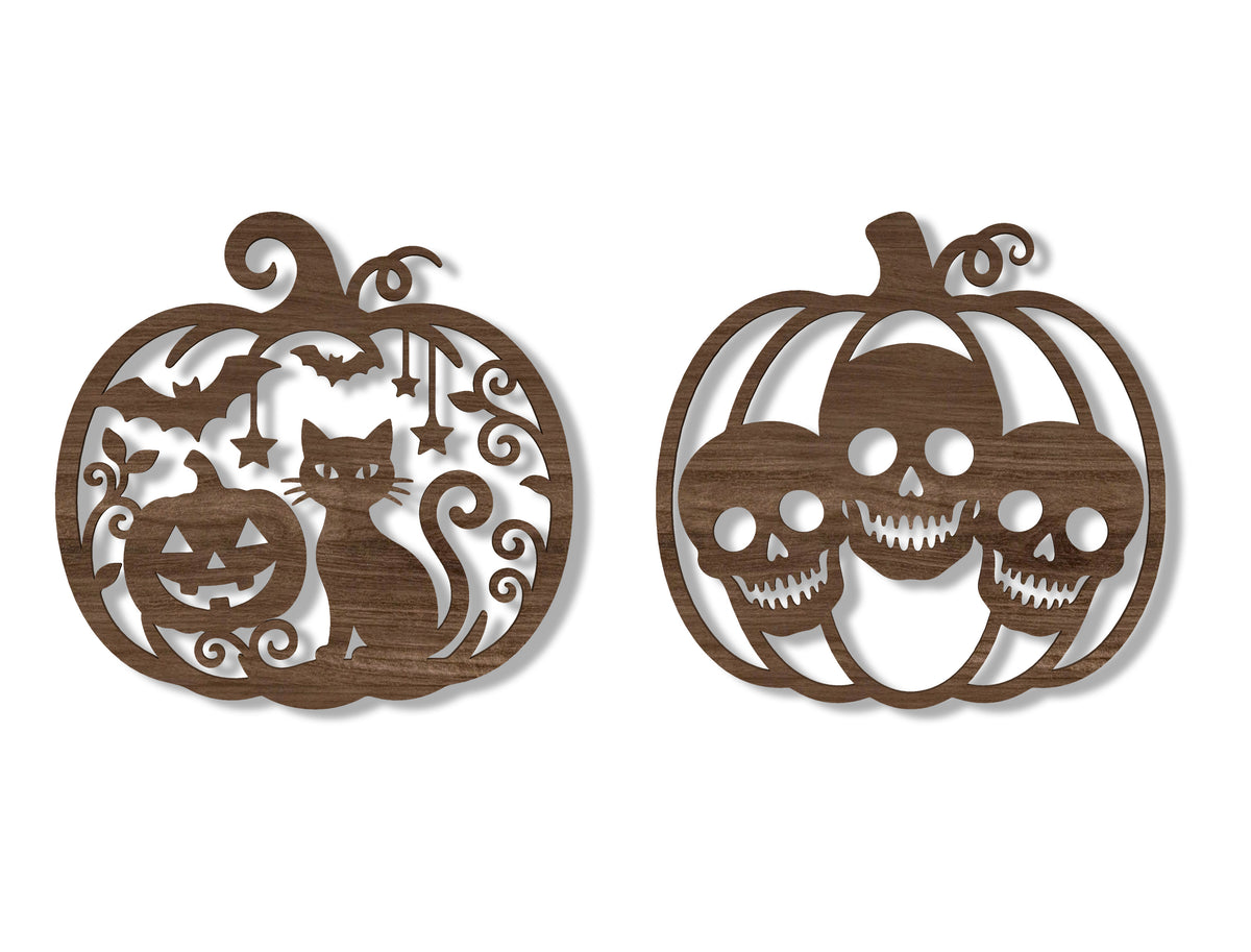 Halloween Pumpkin Wall Sign SVG Bundle 14 Laser Cut Designs