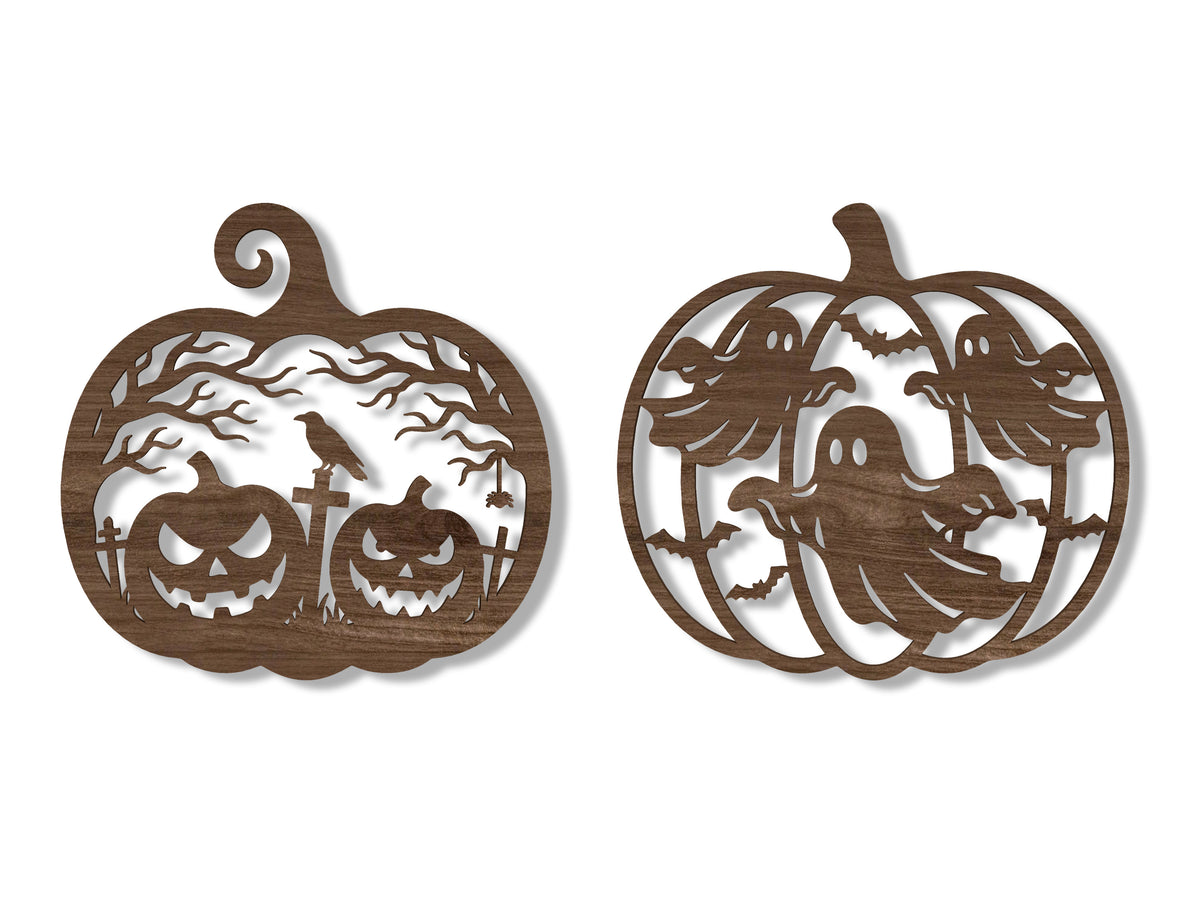 Halloween Pumpkin Wall Sign SVG Bundle 14 Laser Cut Designs