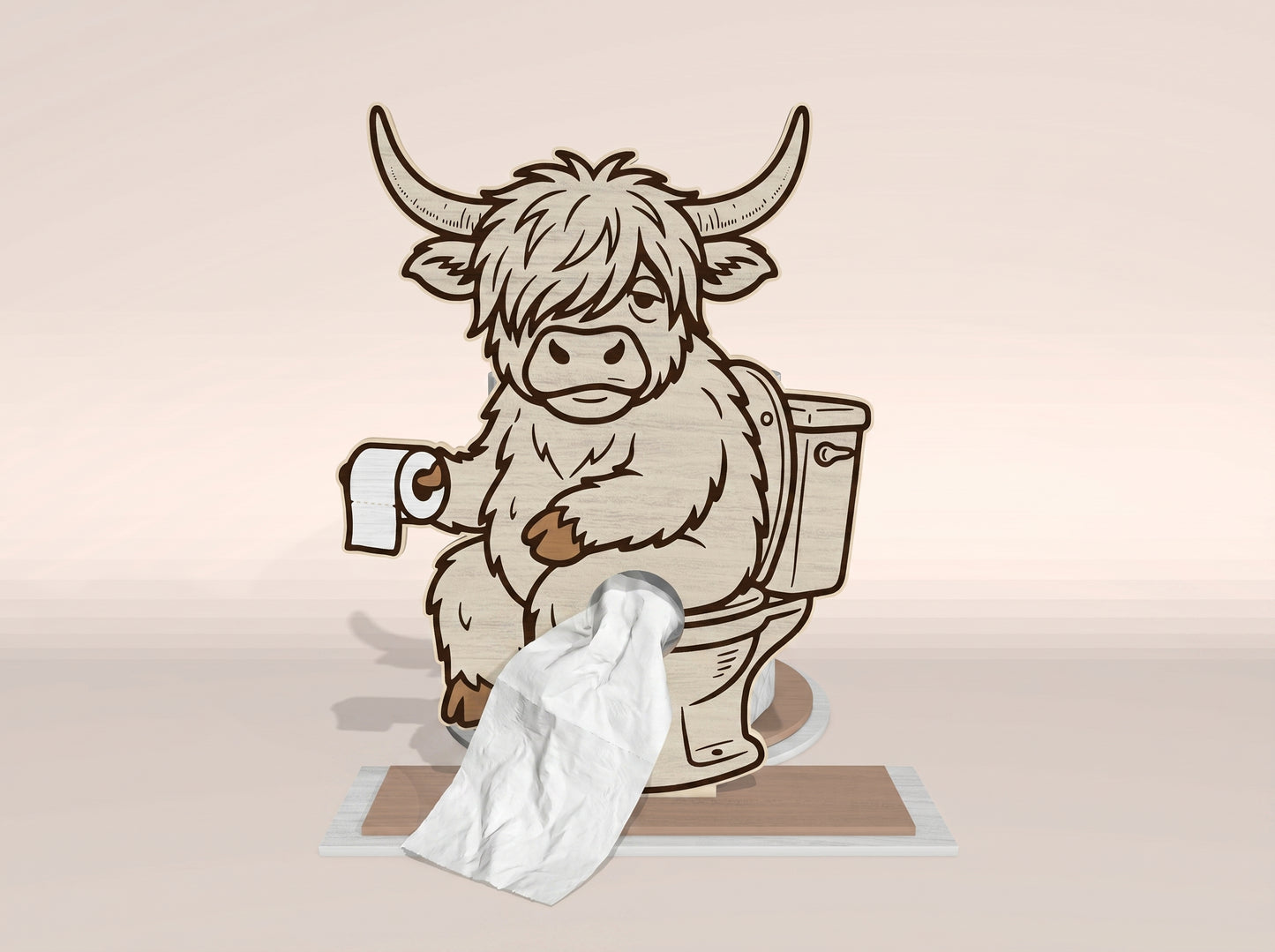 Animal Toilet Paper Holder SVG Bundle for Glowforge and xTool