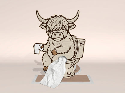 Animal Toilet Paper Holder SVG Bundle for Glowforge and xTool