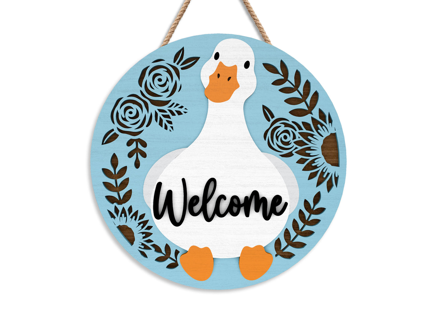 Goose Door Hanger SVG Laser Cut File for xTool and Glowforge