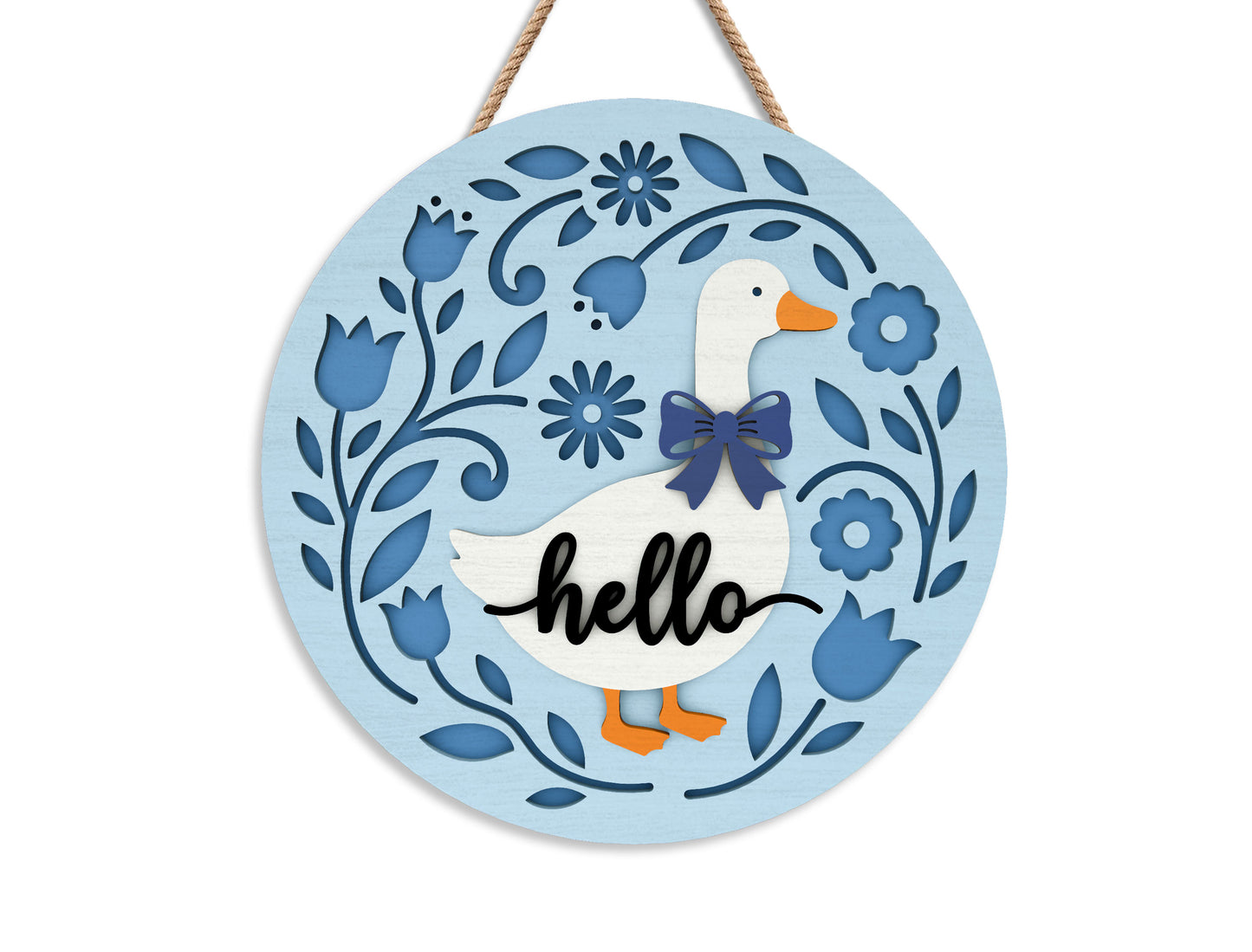 Goose Door Hanger SVG Laser Cut File for xTool and Glowforge