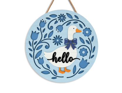 Goose Door Hanger SVG Laser Cut File for xTool and Glowforge