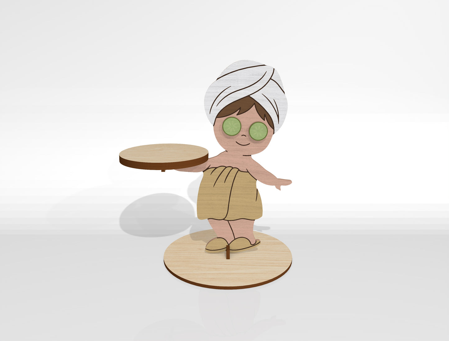 Spa Girl Makeup Tray SVG Bundle for Glowforge, xTool, or LightBurn